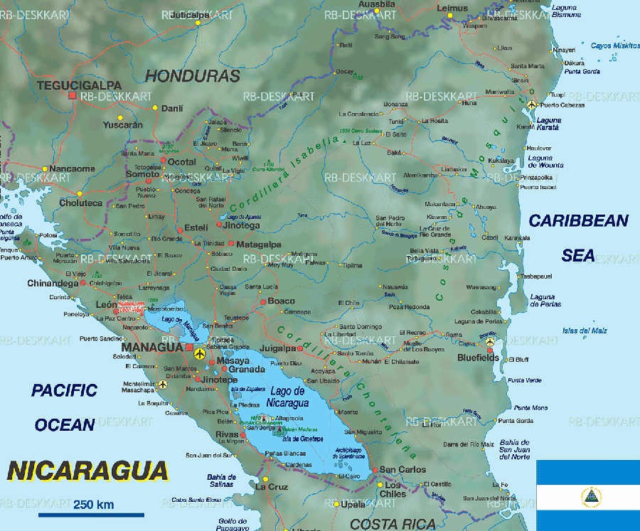 Mapa Nicaragua, Canal de Nicaragua, Kienyke