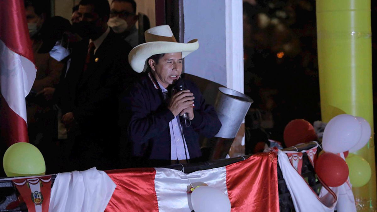 Pedro Castillo se declara ganador Pedro Castillo se declara ganador
