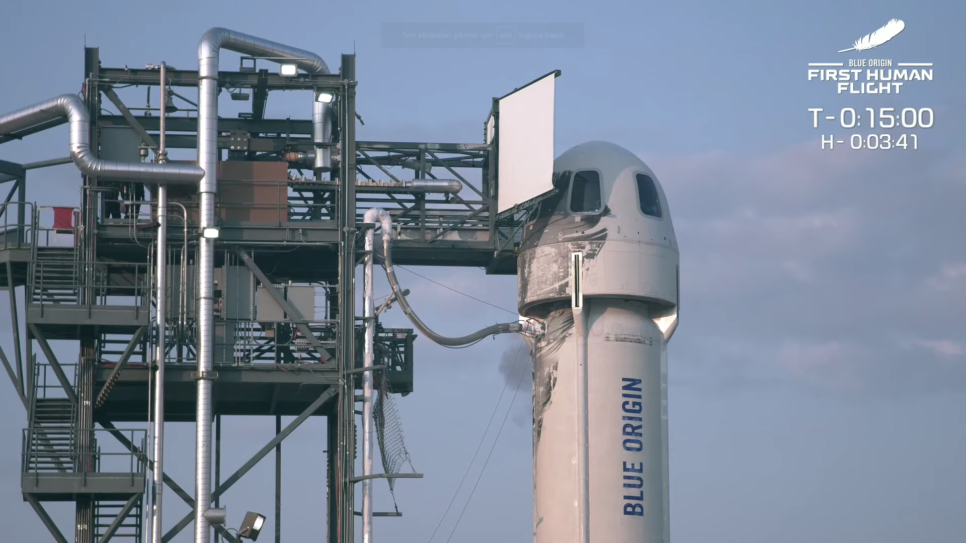 Jeff Bezos realiza el primer vuelo espacial de su compañía Blue Origin. New Shepard