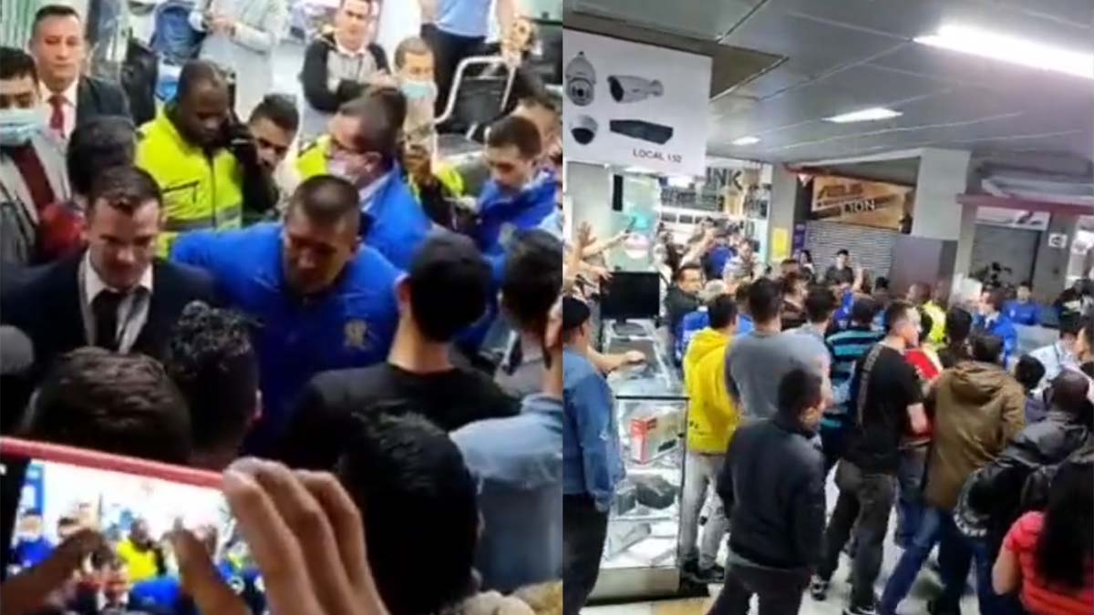 Policía disparó al aire para detener linchamiento en centro comercial de Bogotá Policía disparó al aire para detener linchamiento en centro comercial de Bogotá