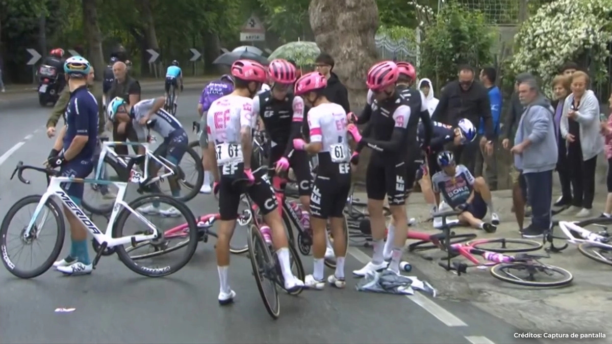 Fuerte caída en la etapa 6 del Giro de Italia