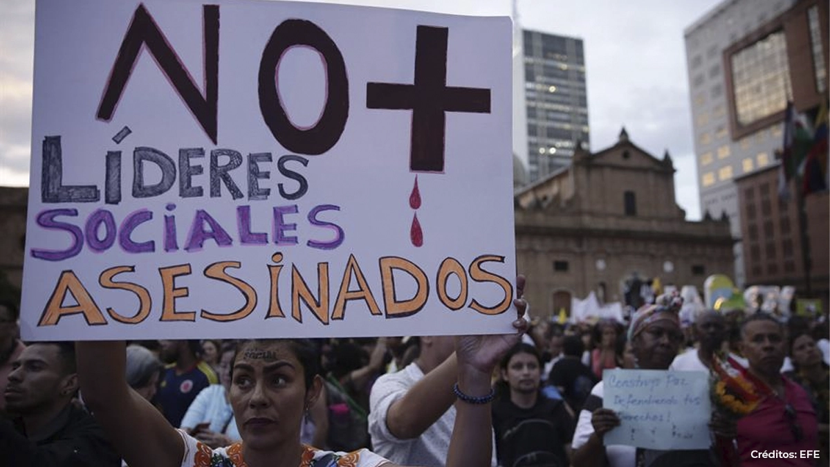 Asesinato de líderes sociales en Colombia.