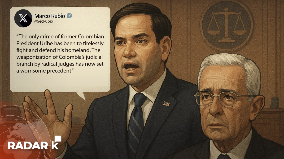 Marco Rubio y Álvaro Uribe.