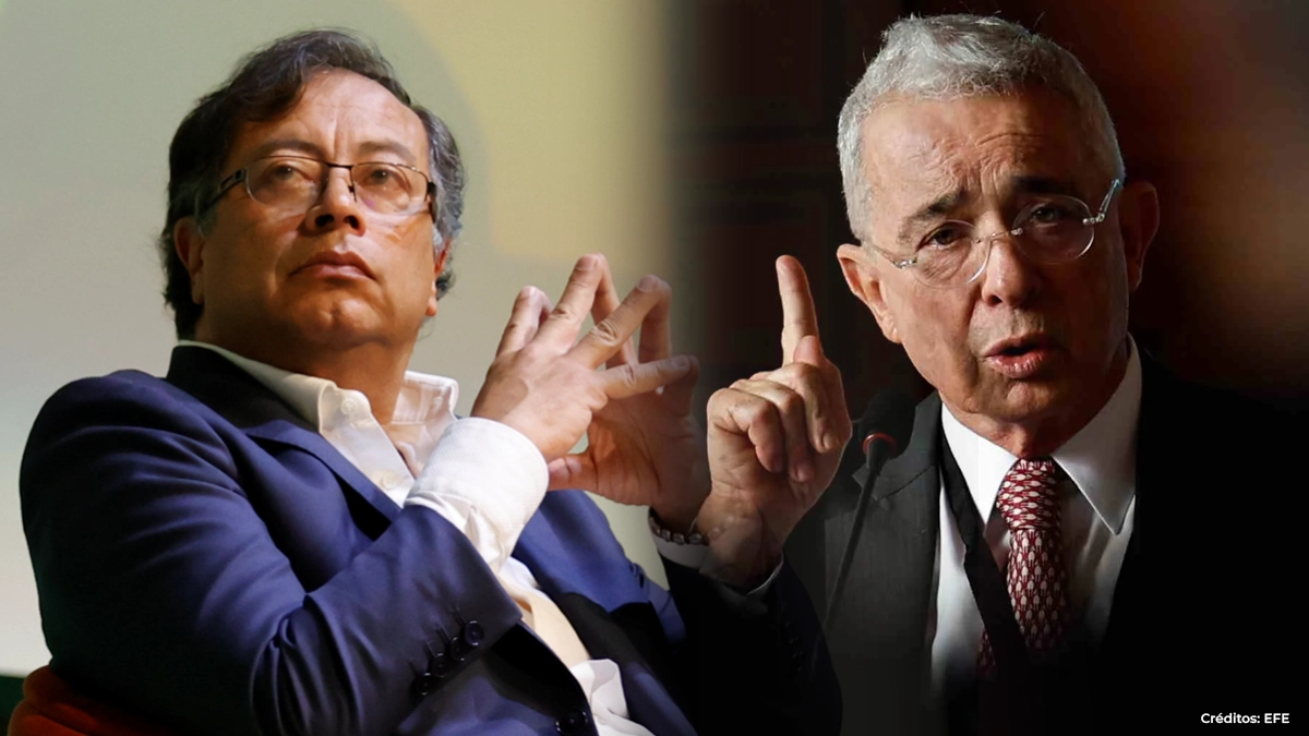 Gustavo Petro y Álvaro Uribe.