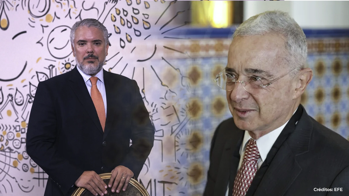 Expresidentes Iván Duque y Álvaro Uribe.