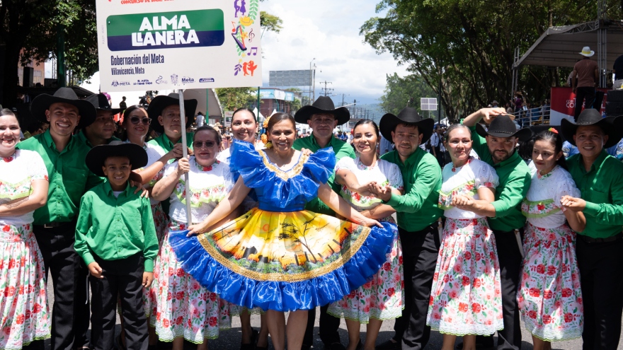 Gobernadora del Meta, Rafaela Cortés, en el Joropódromo 2025.