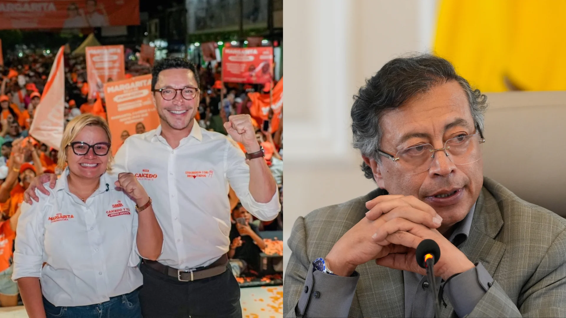 Carlos Caicedo y Gustavo Petro
