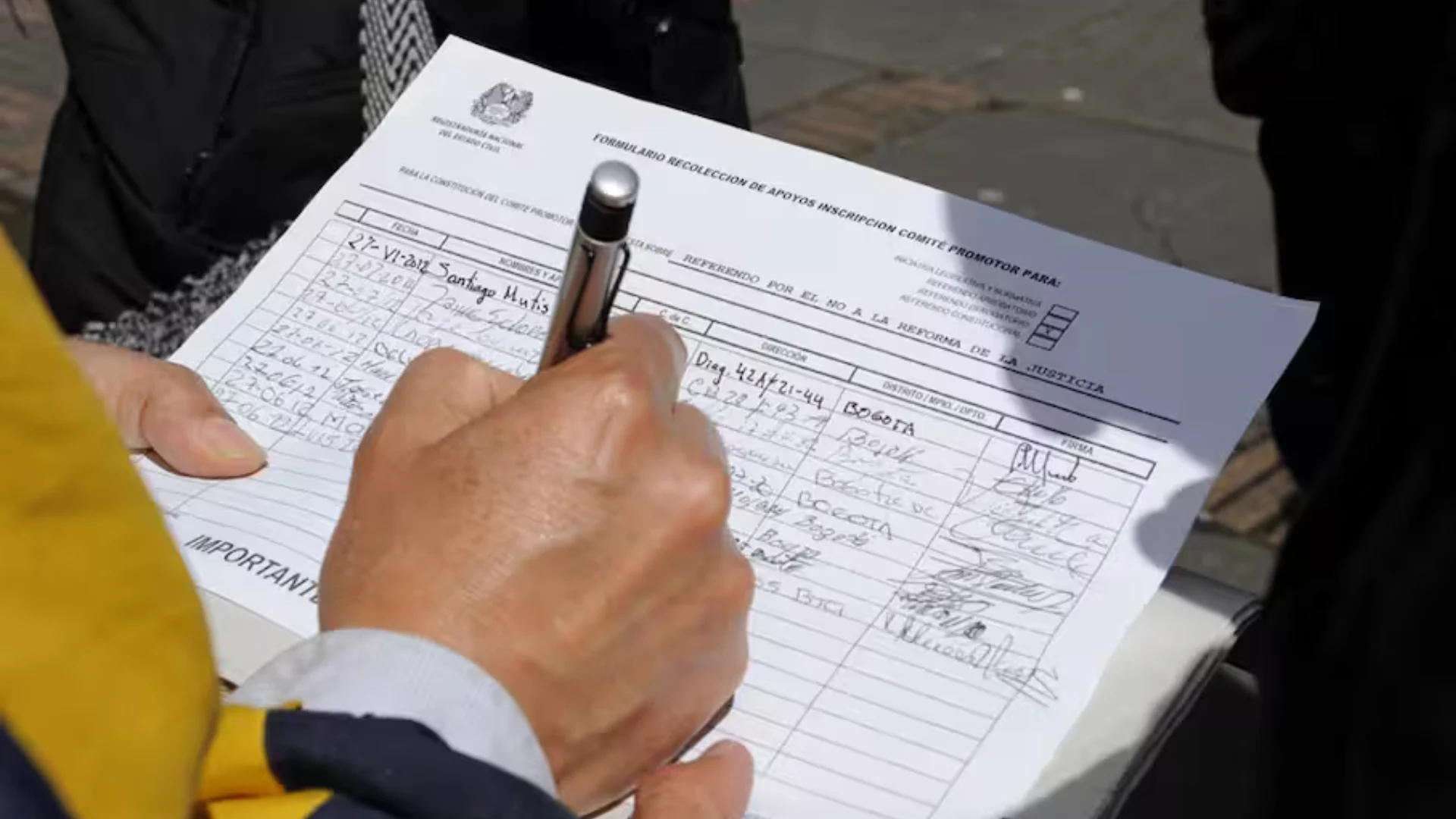 Firmas para la Registraduría