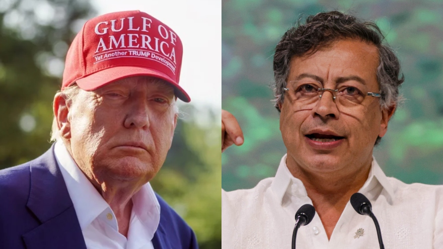 Presidentes Gustavo Petro y Donald Trump.