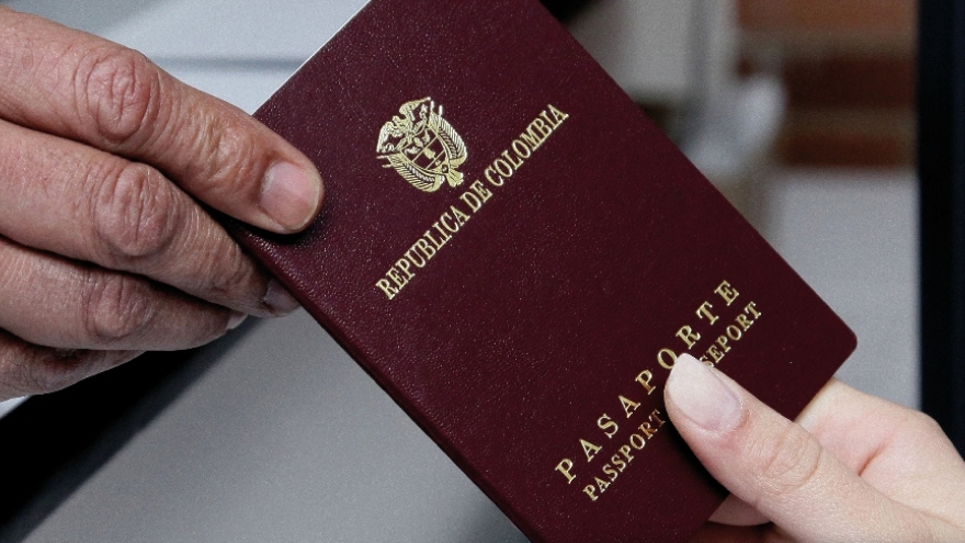 Pasaporte colombiano.
