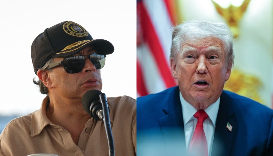 Presidentes Donald Trump y Gustavo Petro.