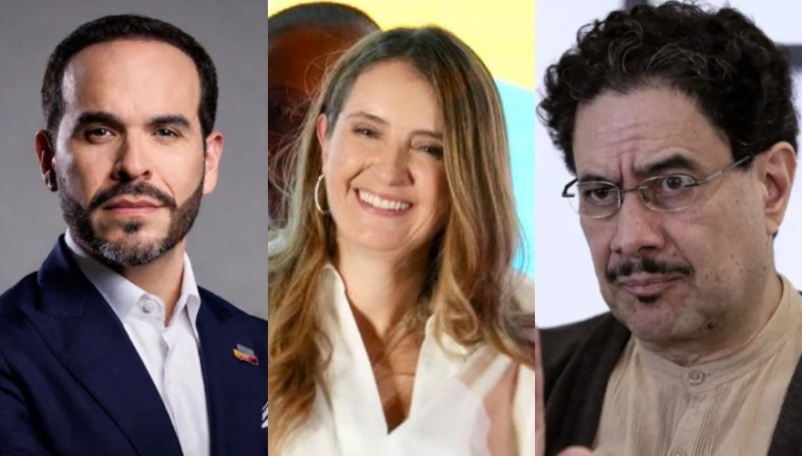 Abelardo de la Espriella, Paloma Valencia e Iván Cepeda.