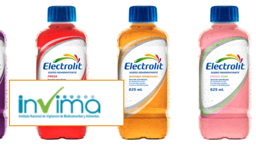 Electrolit y logo de Invima.