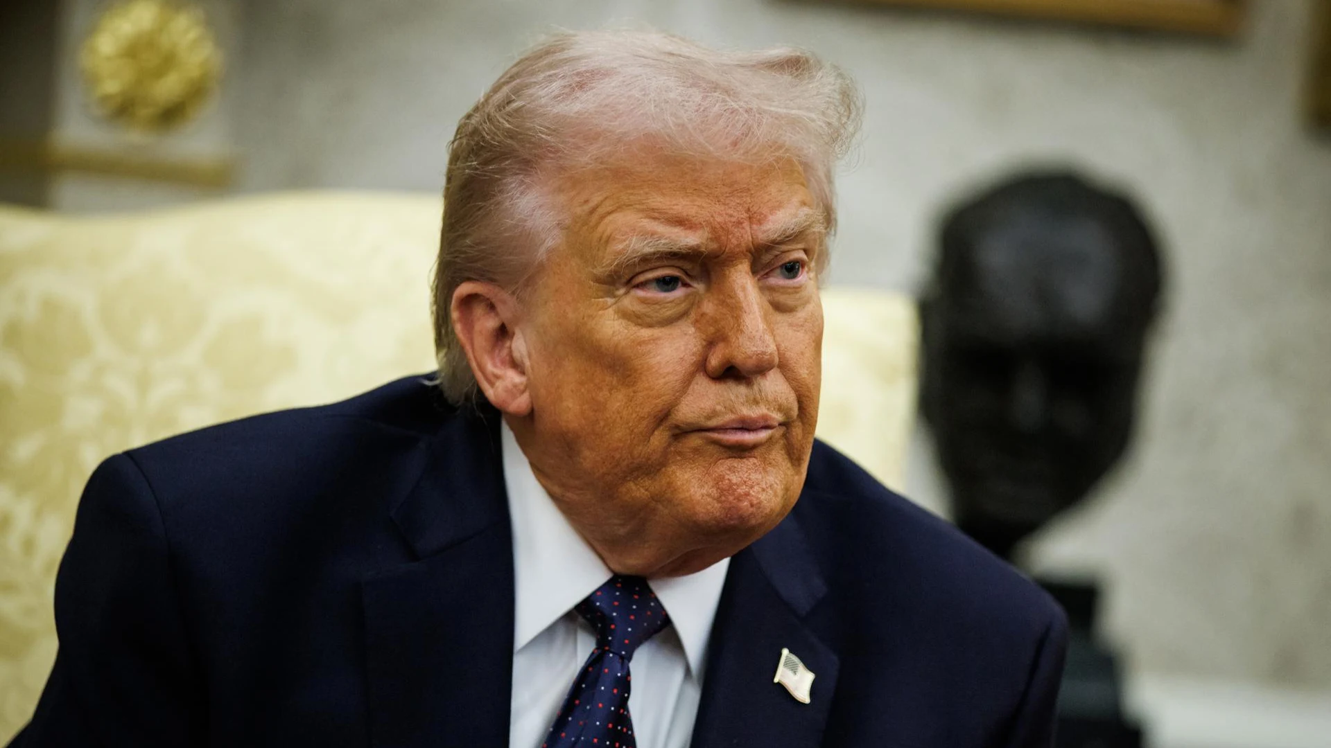 US President Donald Trump holds a bilateral meeting with German Chancellor Friedrich Merz (not pictured) in the Oval Office at the White House in Washington, DC, USA, 03 March 2026. 