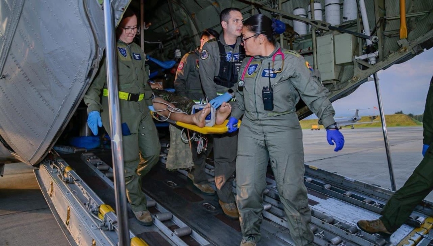 Sobrevivientes del accidente aéreo de avión de la FAC.