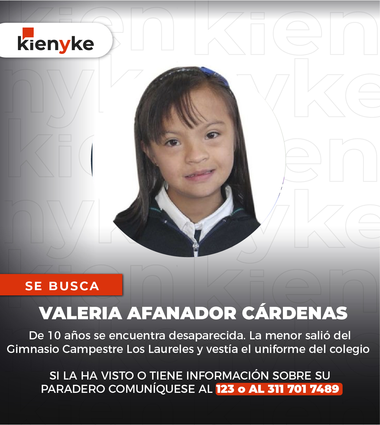 Menor Valeria Afanador