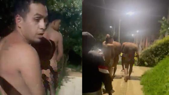 Video ladrones obligados a caminar desnudos Robledo Medellín