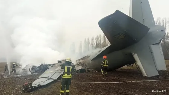 Avión militar accidentado en Venezuela.