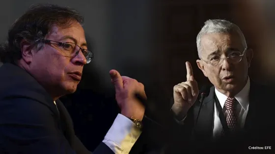 Presidente Gustavo Petro y expresidente Álvaro Uribe.