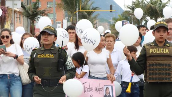 Caravana en honor a Valeria Afanador.