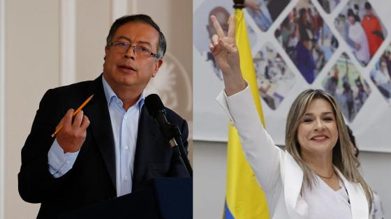 Gustavo Petro y Vicky Dávila.