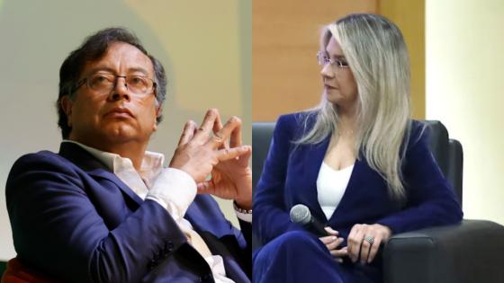 Presidente Gustavo Petro y Vicky Dávila.