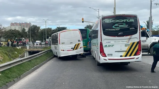 Accidente de tránsito en Bogotá.