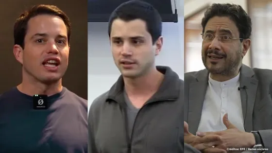 Jerónimo y Tomas Uribe e Iván Cepeda.