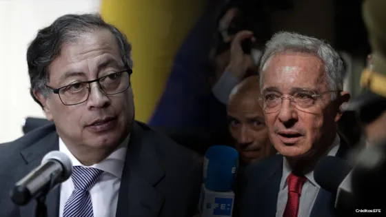 Presidente Gustavo Petro y expresidente Álvaro Uribe.