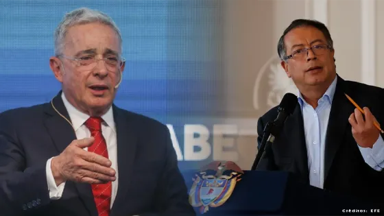 Álvaro Uribe y Gustavo Petro.