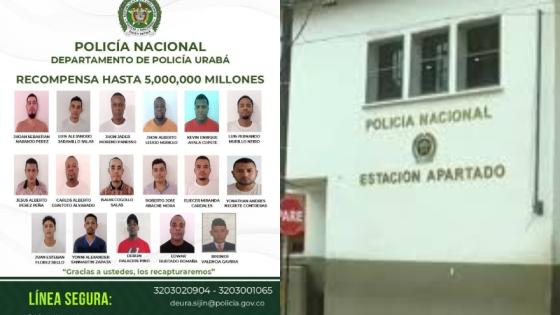Fuga de presos en Apartadó.