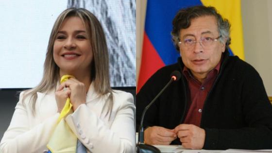 Vicky Dávila y Gustavo Petro.
