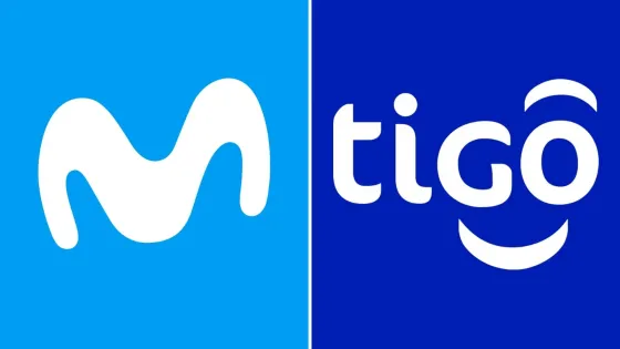 Logos de Movistar y Tigo Colombia