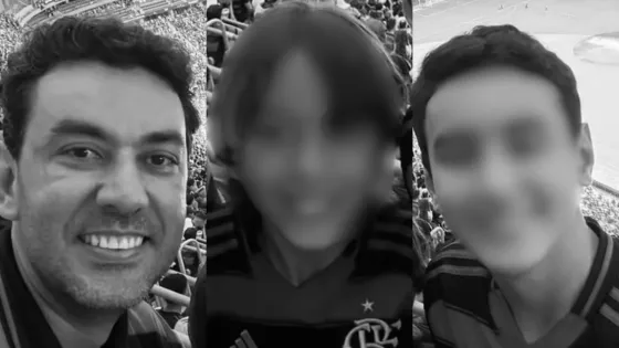 Thales Machado y sus dos hijos