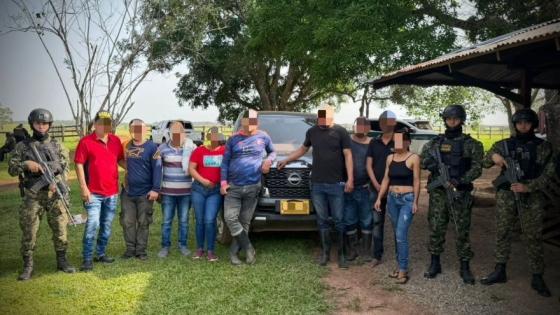 Personas liberadas por el Ejército Nacional.