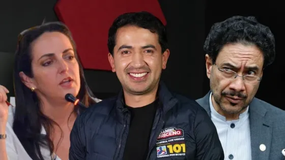 Daniel Briceño, María Fernanda Cabal e Iván Cepeda.