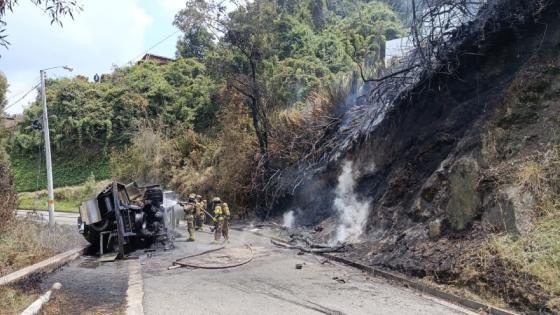 Accidente en la vía Bogotá- La Calera.