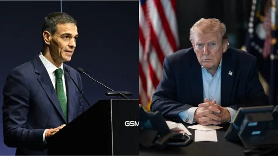 Pedro Sánchez Castejón y Donald Trump