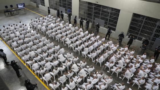 Meguajuicio Mara Salvatrucha en el Cecot de El Salvador. 