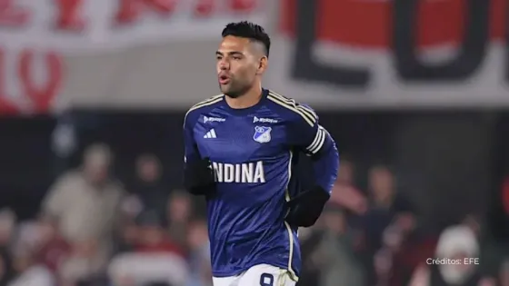 Falcao García, en Chile con Millonarios. 