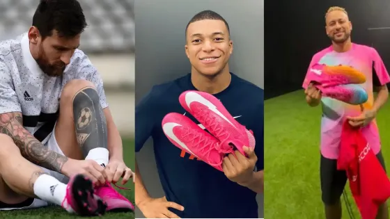 Los guayos rosados, la moda que impondrán Nike, Adidas y Puma en el Mundial 2026. 