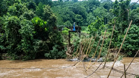 creciente del rio