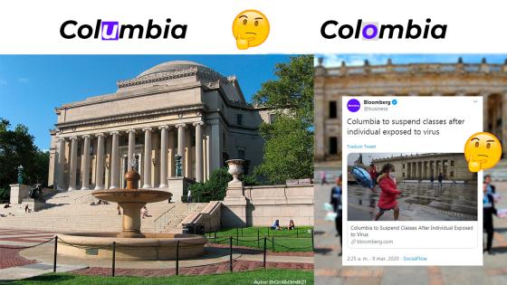 Es Colombia, no Columbia