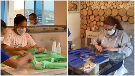 Mujeres fabrican y donan tapabocas Mujeres fabrican y donan tapabocas