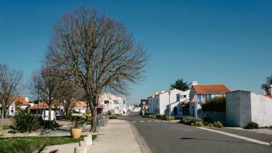 Calle vacía en Noirmourtier