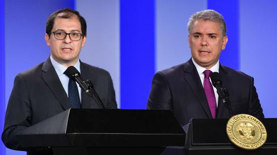 Fiscal Barbosa y presidente Duque. Mensaje sobre cuarentena preventiva