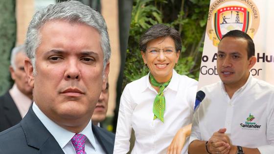 Iván Duque, Claudia López y Mauricio Aguilar