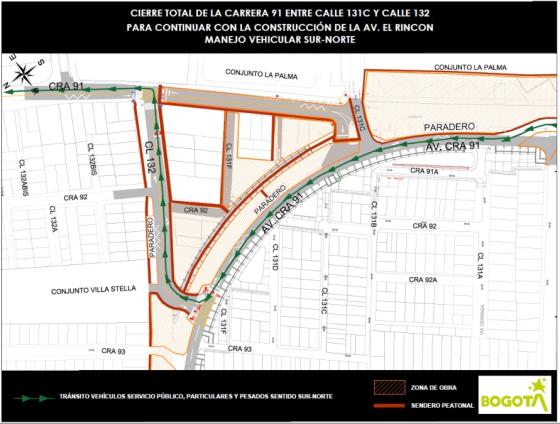 Mapa 2. Circulación en sentido sur – norte Mapa 2. Circulación en sentido sur – norte