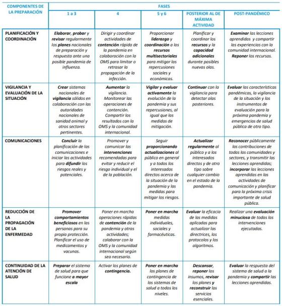 Preparación y respuesta ante una pandemia de influenza - OMS 