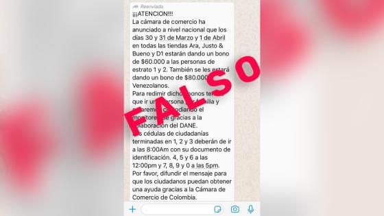 Falsa entrega de bonos Medellín